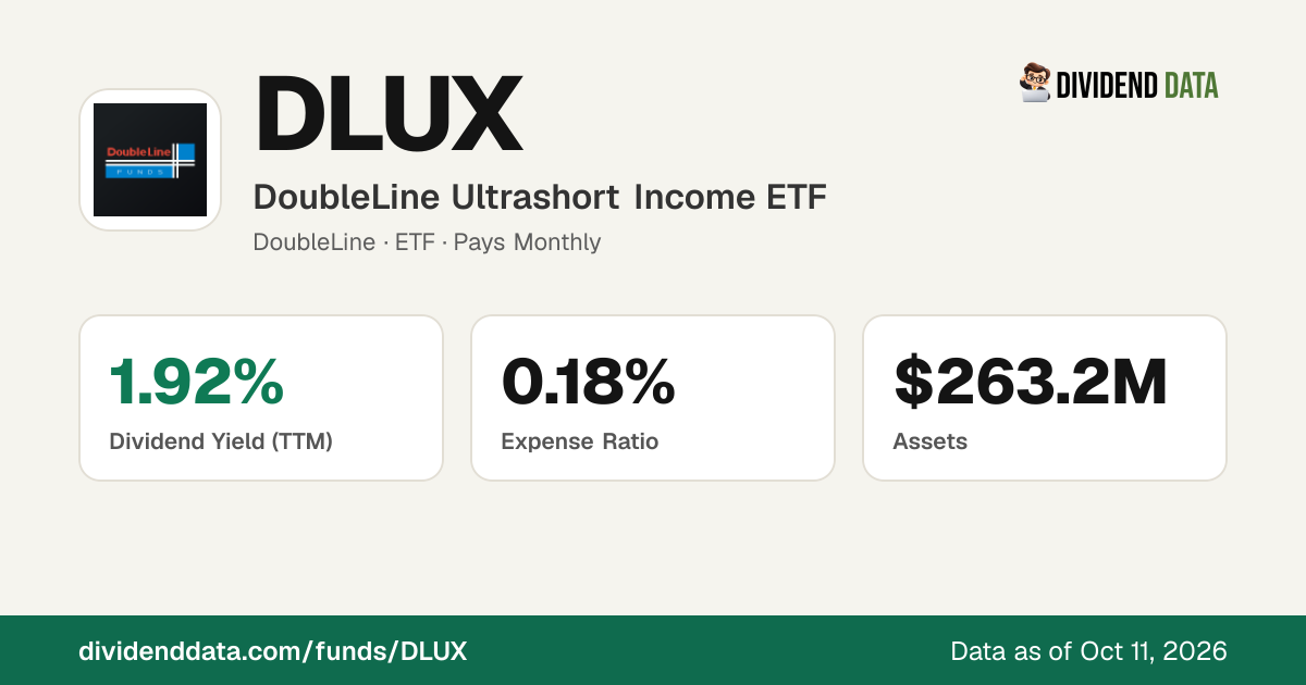 DLUX: DoubleLine Ultrashort Income ETF | Price, Yield, Holdings ...